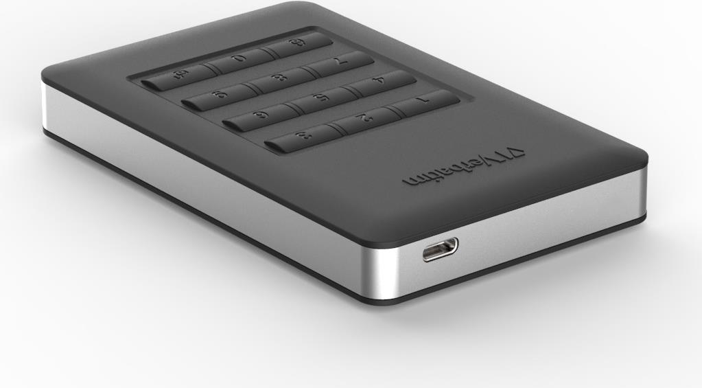 Купить Verbatim Store 'n' Go Portable - Festplatte - verschlüsselt - 1 TB - extern (tragbar) - USB 3.1 Gen 1 (USB-C Steckverbinder) - 256-Bit-AES (53401) в магазине wardena.ru