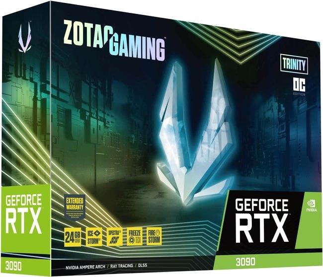 Купить ZOTAC GAMING GeForce RTX 3090 Trinity OC - Grafikkarten - GF RTX 3090 - 24 GB GDDR6X - PCIe 4.0 x16 - HDMI, 3 x DisplayPort (ZT-A30900J-10P) в магазине wardena.ru