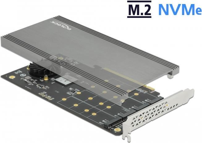 Купить DeLOCK PCI Express x16 Card to 4 x internal NVMe M.2 Key M - Schnittstellenadapter - M.2 - Expansion Slot to M.2 - M.2 NVMe Card - 32 GBps - PCIe 3.0 x16 (89044) в магазине wardena.ru
