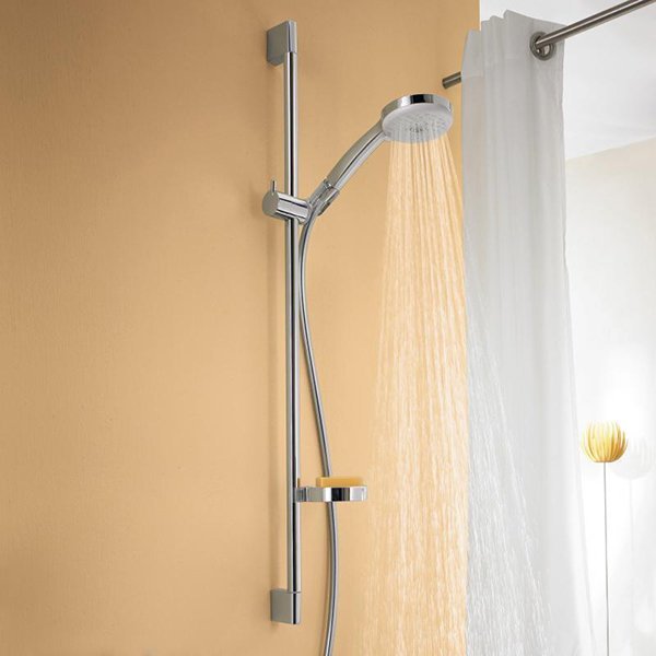 Купить Hansgrohe Croma 100 Душевой набор Mono со штангой 90 см и мыльницей хром 27724000 в магазине wardena.ru