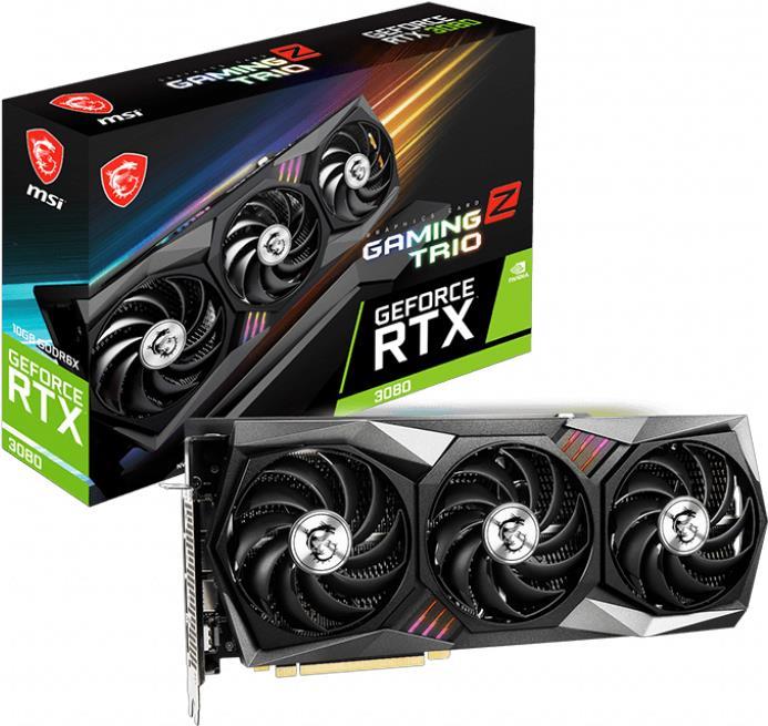 Купить MSI GeForce RTX 3080 GAMING Z TRIO 10G LHR - Grafikkarten - GF RTX 3080 - 10 GB GDDR6X - PCIe 4.0 - HDMI, 3 x DisplayPort (V389-203R) в магазине wardena.ru