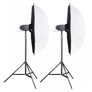 Купить mantona Walimex Pro Newcomer Studioset Mini 200 - Stroboskoplampen-Kit - 2 Köpfe x 1 Lampe - 200 Ws - AC (21320) в магазине wardena.ru