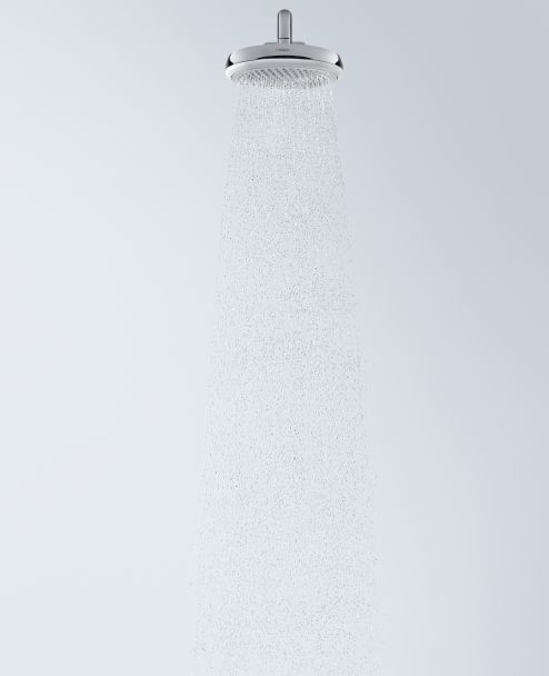 Купить Hansgrohe Верхний душ Crometta 160 1jet EcoSmar хром-белый матовый 26578400 в магазине wardena.ru