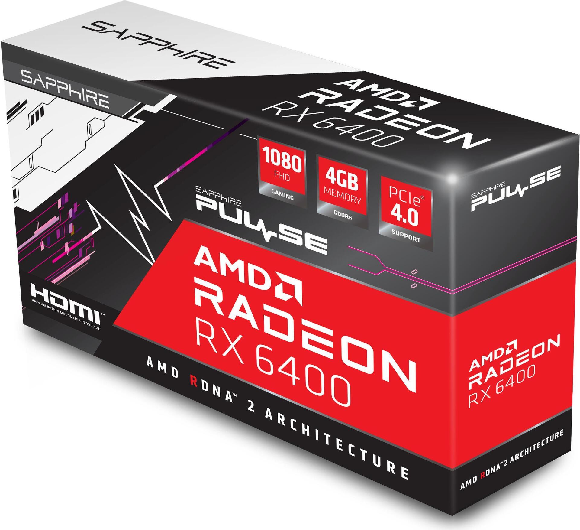 Купить Sapphire Pulse Radeon - Grafikkarten - 4 GB GDDR6 - HDMI (11315-01-20G) в магазине wardena.ru