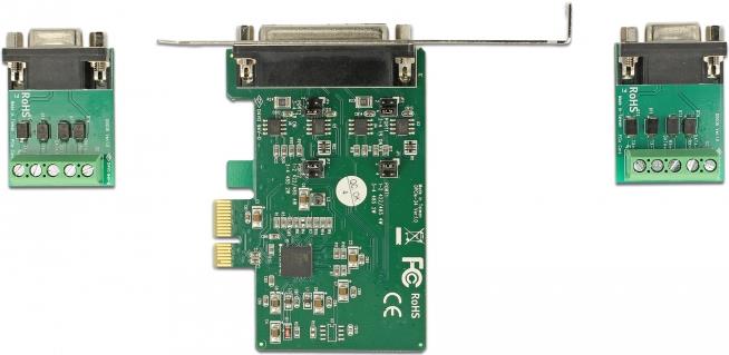 Купить Delock PCI Express Card > 2 x Serial RS-422/485 - Serieller Adapter - PCIe 2.0 - RS-422/485 (65841) в магазине wardena.ru