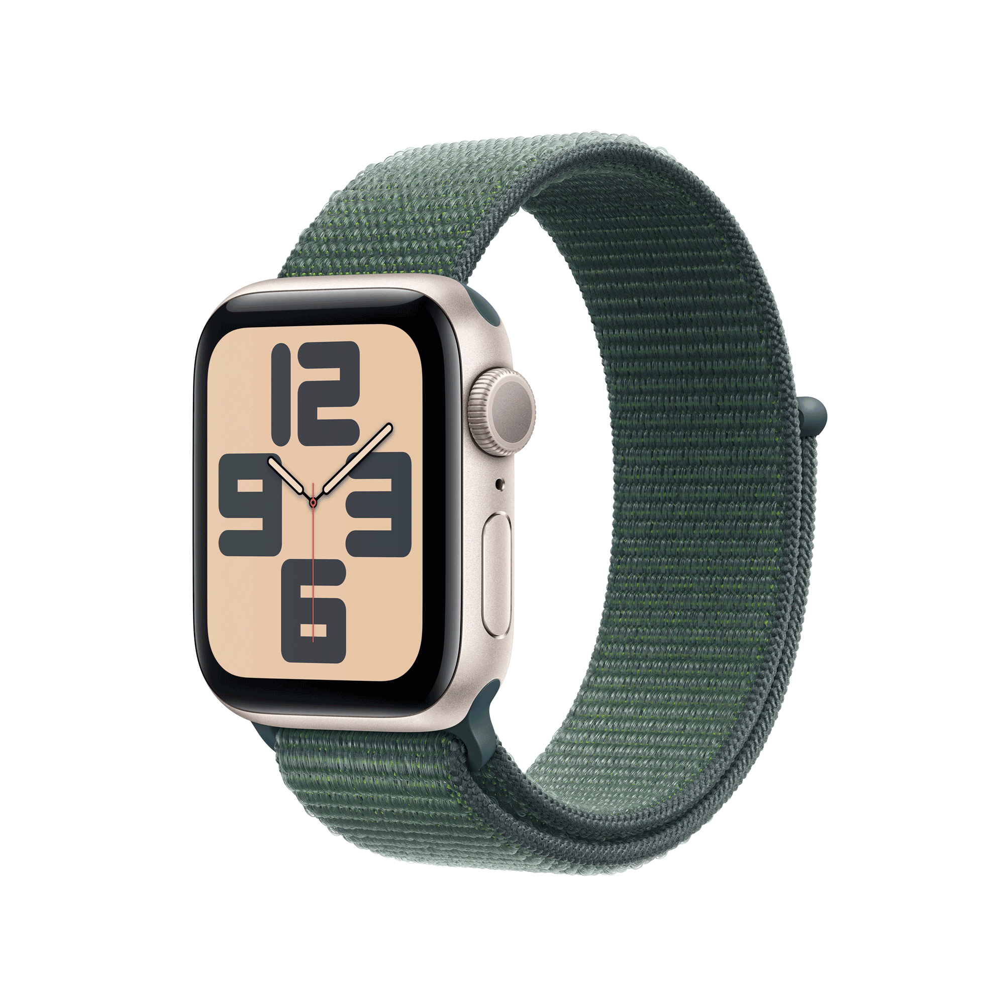 Купить Apple Watch SE GPS 40mm Starlight Aluminium Case mit Lake Green Sport Band (MXEH3QF/A) в магазине wardena.ru