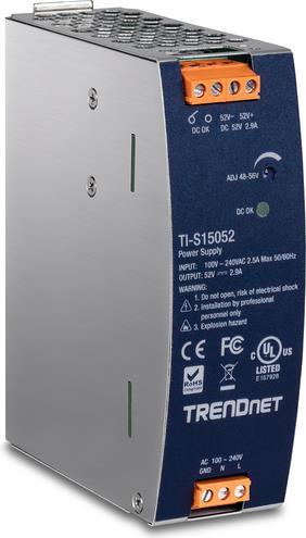 Купить TRENDNET 150W 52V DC 2.89A AC TO DC DIN-RAIL PSP WITH PFC FUNCTION (TI-S15052) в магазине wardena.ru