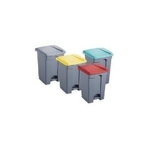 Купить helit Tretabfallbehälter, 45 Liter, mittelgrau/mittelgrau rechteckig, aus PP, mit Haken zur Beutelbefestigung (H2402187) в магазине wardena.ru