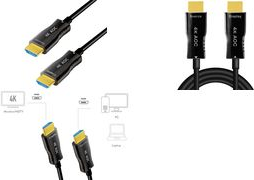 Купить LogiLink HDMI AOC Hybrid Glasfaserkabel, 4K/60Hz, 50 m HDMI-A Stecker - HDMI-A Stecker, aktives optisches Hybrid - 1 Stück (CHF0105) в магазине wardena.ru