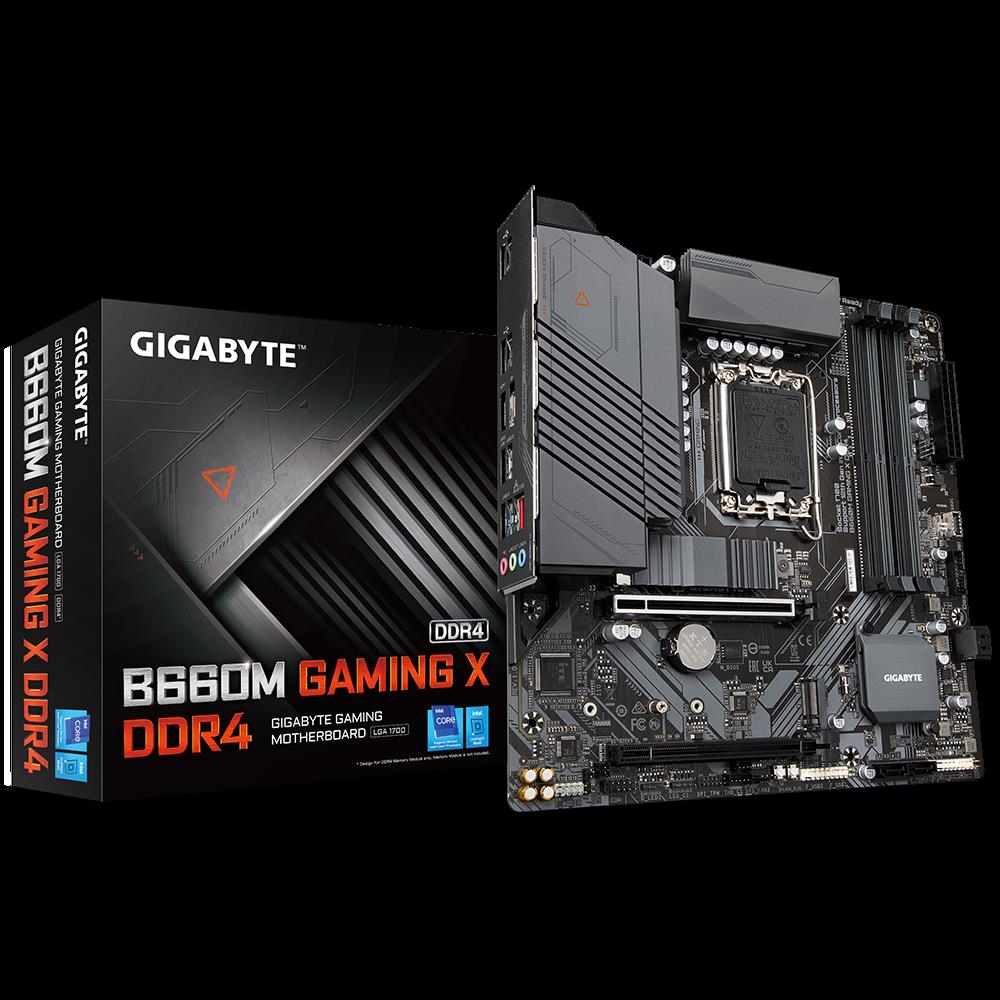 Купить Gigabyte B660M GAMING X DDR4 - Intel - LGA 1700 - Intel® Celeron® - Intel® Core™ i3 - Intel Core i5 - Intel Core i7 - Intel Core i9 - Intel® Pentium® - DDR4-SDRAM - 128 GB - DIMM (B660M GAMING X DDR4) в магазине wardena.ru