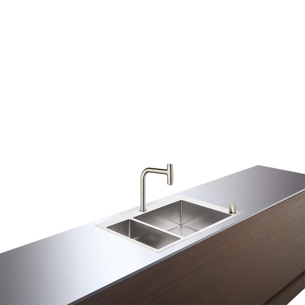 Купить Hansgrohe C71-F655-09 Кухонная комбинация 180/450 сталь 43206800 в магазине wardena.ru