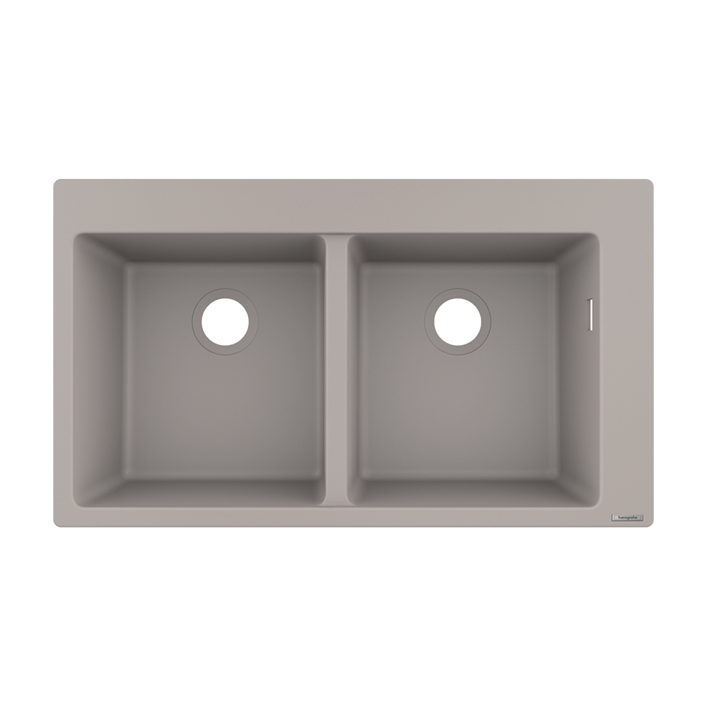 Купить Hansgrohe S51 S510-F770 Встраиваемая мойка 370/370 черный графит 43316170 в магазине wardena.ru