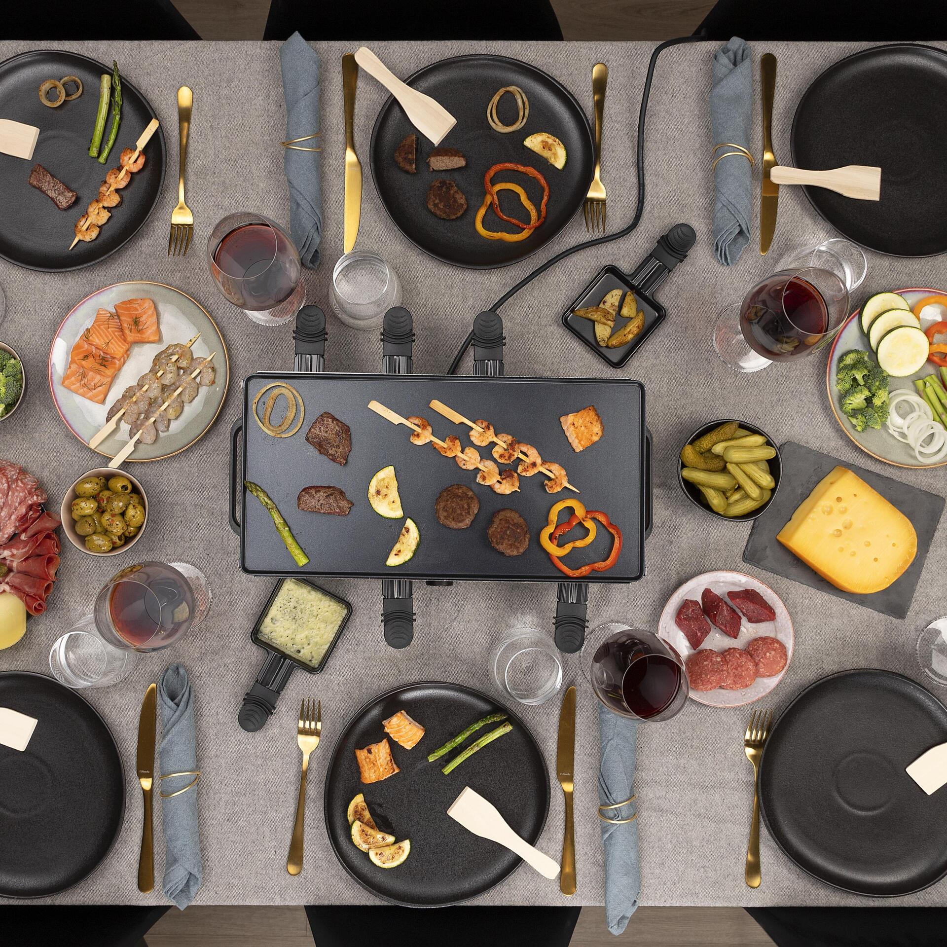 Купить Princess 162645 Raclette 8 Grill Deluxe - 1400 W - 220 - 240 V - 50 / 60 Hz - 455 mm - 226 mm - 145 mm (01.162645.01.001) в магазине wardena.ru