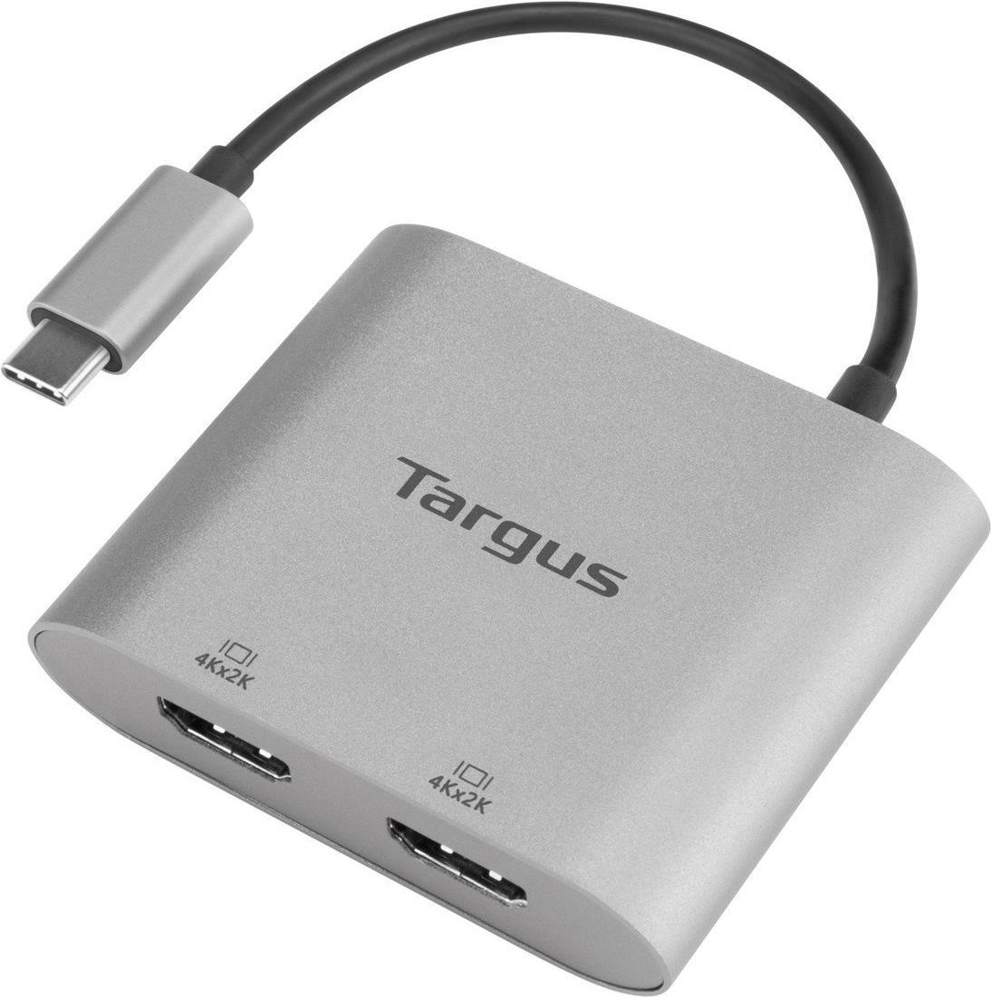 Купить Targus Dual Video Adapter - Videoschnittstellen-Converter - HDMI / USB - USB-C (M) bis HDMI (W) - Silber - 4K Unterstützung (ACA947EU) в магазине wardena.ru