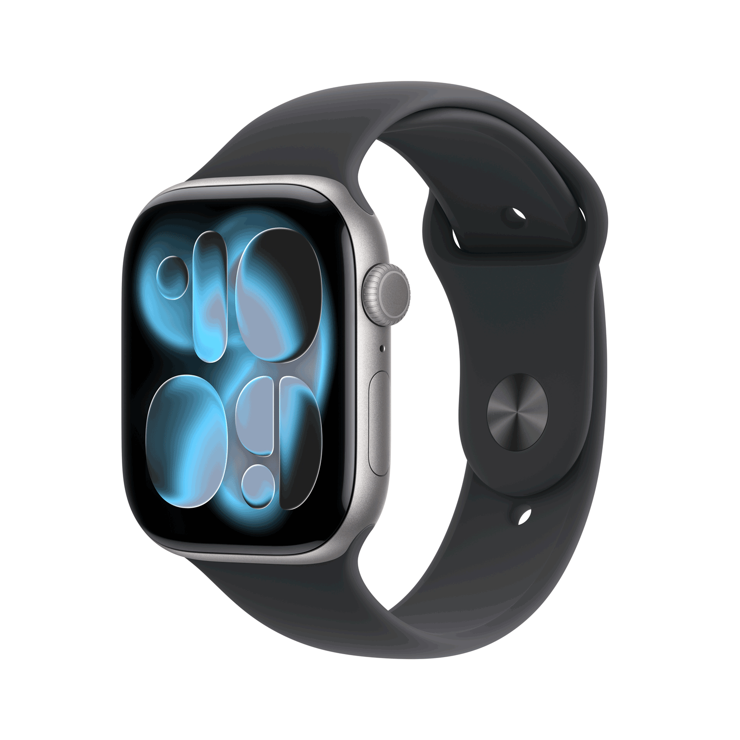 Купить Apple Watch Series 11 GPS 46mm Space Grey Aluminium Case with Black Sport Band - S/M (MEV04ZR/A) в магазине wardena.ru