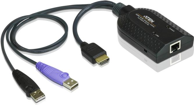 Купить ATEN KA7168 HDMI USB Virtual Media KVM Adapter Cable with Smart Card Reader (CPU Module) - KVM-/Audio-/USB-Extender (KA7168-AX) в магазине wardena.ru