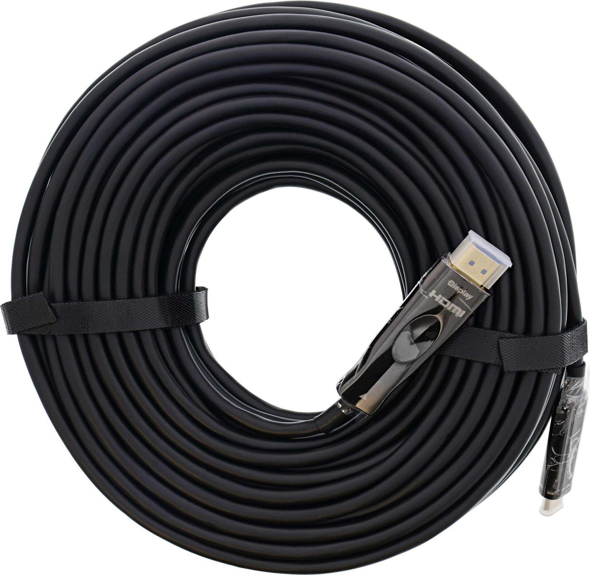 Купить InLine - Adapterkabel - USB-C männlich zu HDMI männlich - 25,0m - Hybrid Kupfer/Kohlefaser - Schwarz - rund, Active Optical Cable (AOC), unterstützt 4K 60 Hz (3840 x 2160), unterstützt 4K 60 Hz (4096 x 2160) (64225A) в магазине wardena.ru