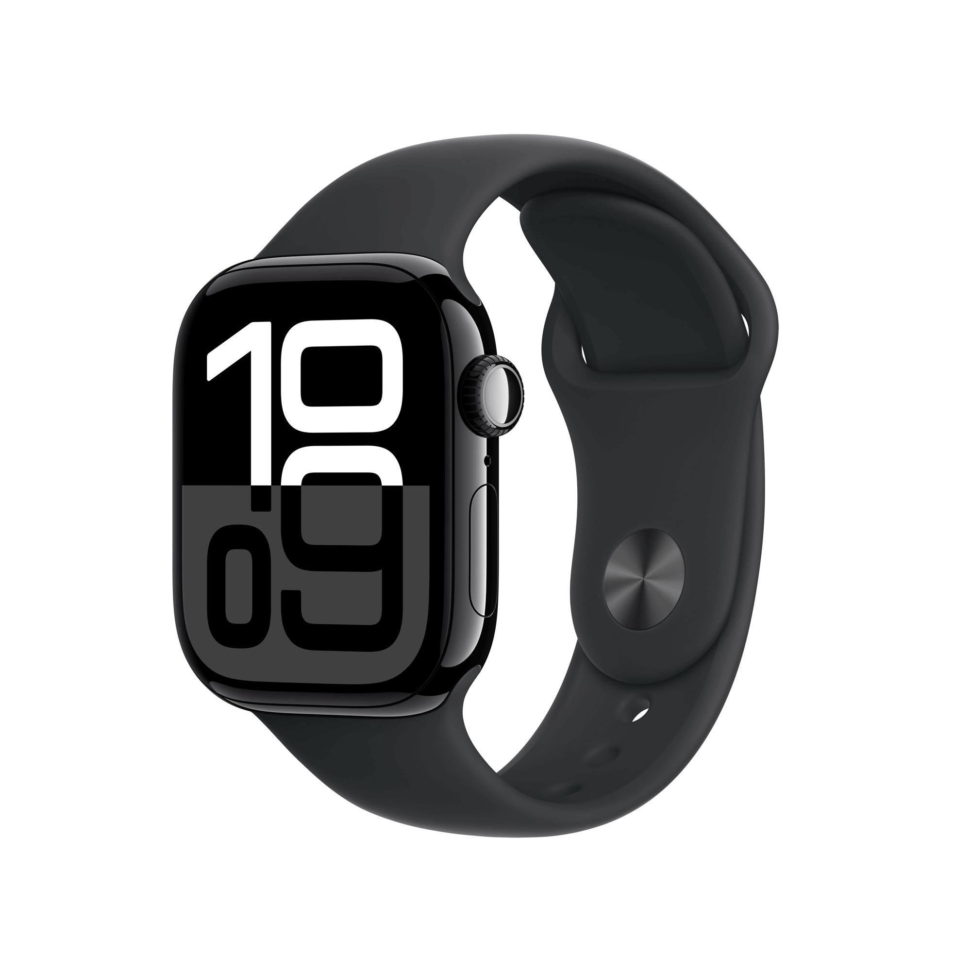 Купить Apple Watch Series 10 GPS 42mm Jet Black Aluminium Case mit Black Sport Band - S/M (MWWE3QF/A) в магазине wardena.ru