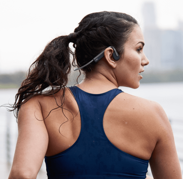 Купить AfterShokz OpenMove - Kopfhörer mit Mikrofon - offenes Ohr - hinter dem Nacken angebracht - Bluetooth - kabellos - Grau (S661GY) в магазине wardena.ru