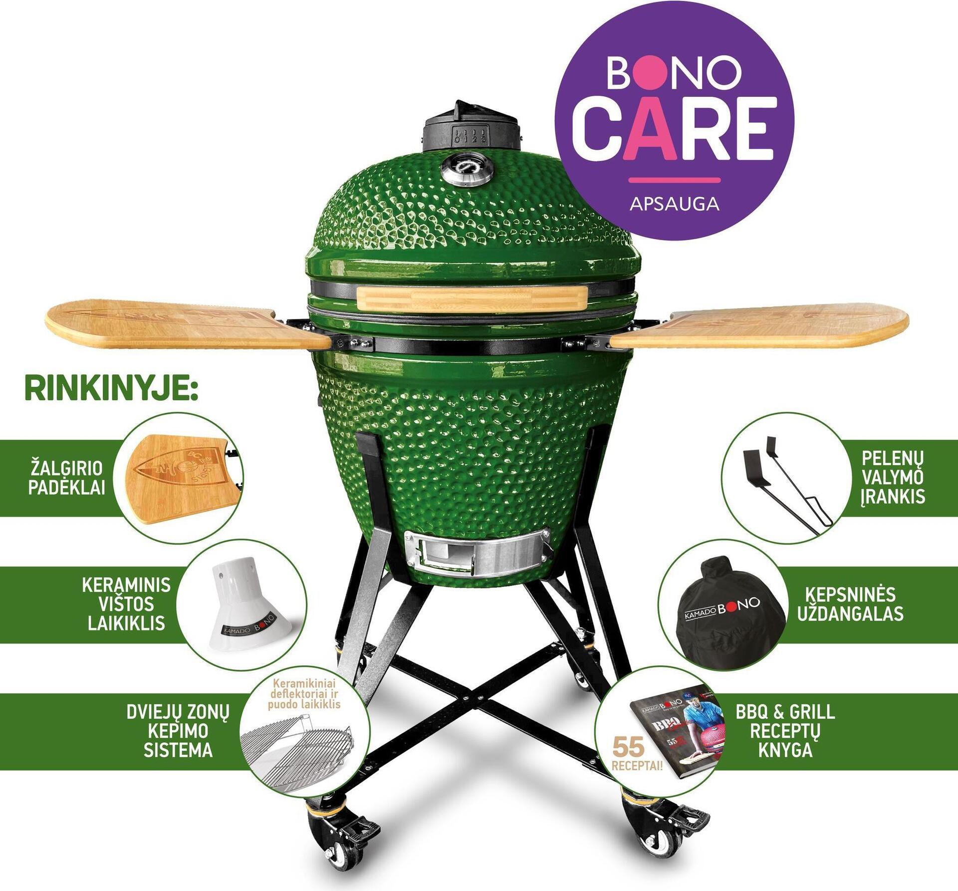 Купить Kepsnine Kamado Bono Žalgiris Edition + 6 Zubehörteile (KAMADO) в магазине wardena.ru