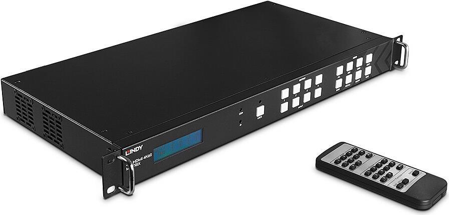 Купить Lindy 4x4 HDMI 4K60 Matrix mit Video Wall Scaling Unterbrechungsfreies Umschalten zwischen 4 Displays & 4 Quellgeräten oder Erstellen einer oder mehrerer Video Walls (38238) в магазине wardena.ru