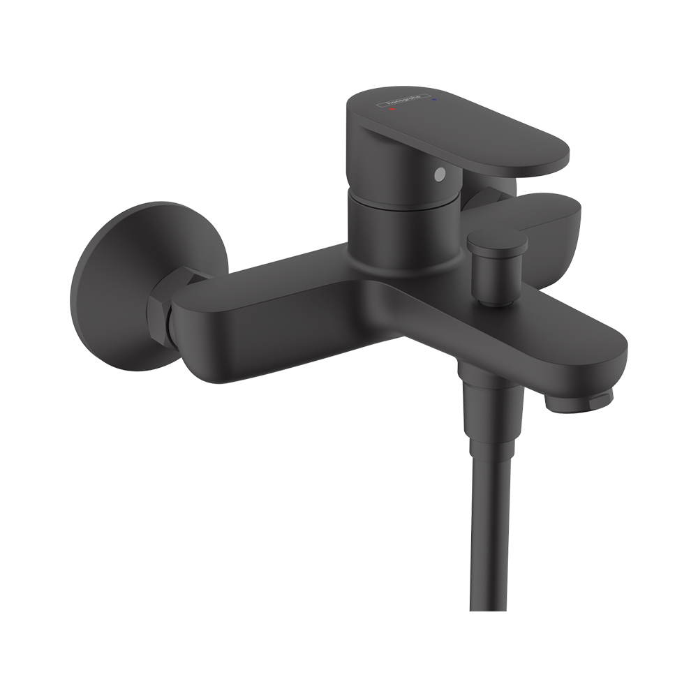 Купить Hansgrohe Vernis Blend Смеситель для ванны однорычажный внешнего монтажа черный матовый 71440670 в магазине wardena.ru