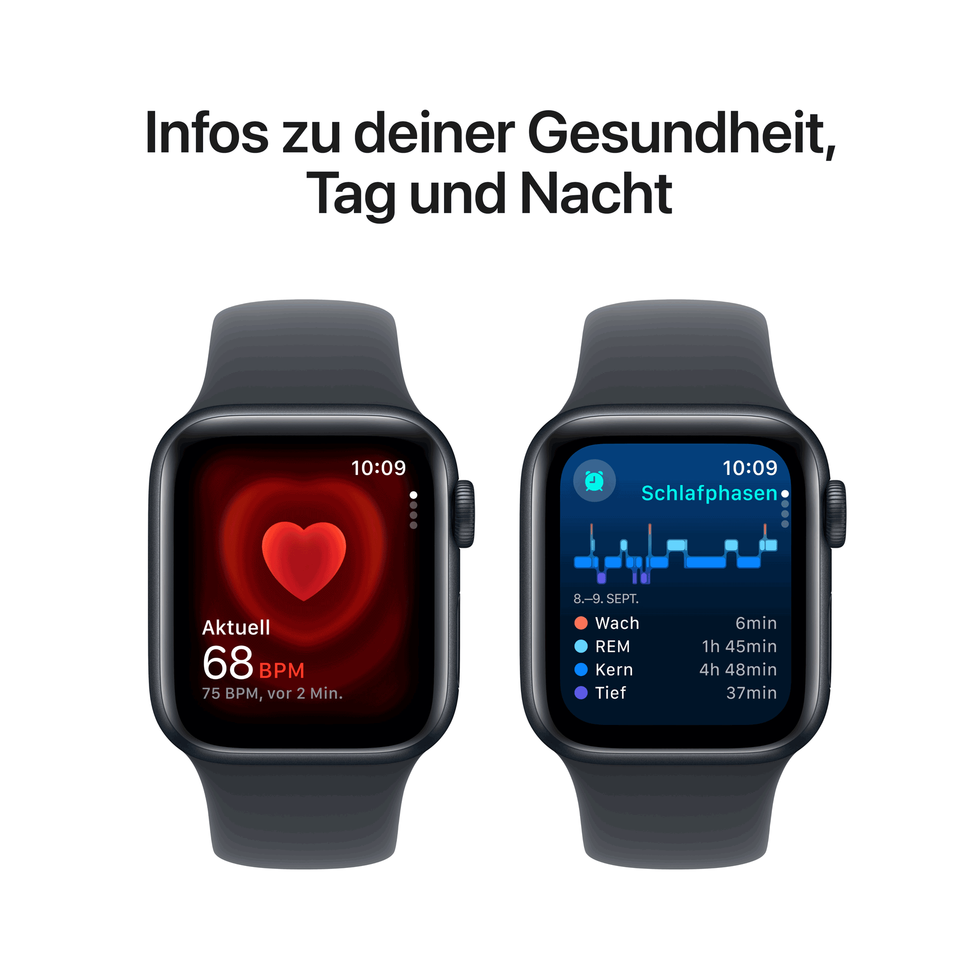 Купить Apple Watch SE GPS 40mm Midnight Aluminium Case mit Midnight Sport Band - M/L (MXE93QF/A) в магазине wardena.ru