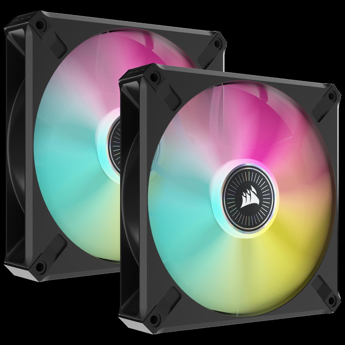 Купить Corsair iCUE ML140 RGB ELITE Computergehäuse Ventilator 14 cm Schwarz 2 Stück(e) (CO-9050115-WW) в магазине wardena.ru