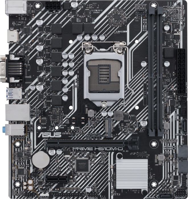 Купить ASUS PRIME H510M-D - Motherboard - micro ATX - LGA1200-Sockel - H510 - USB 3.2 Gen 1 - Gigabit LAN - Onboard-Grafik (CPU erforderlich) - HD Audio (8-Kanal) (90MB17M0-M0EAY0) в магазине wardena.ru