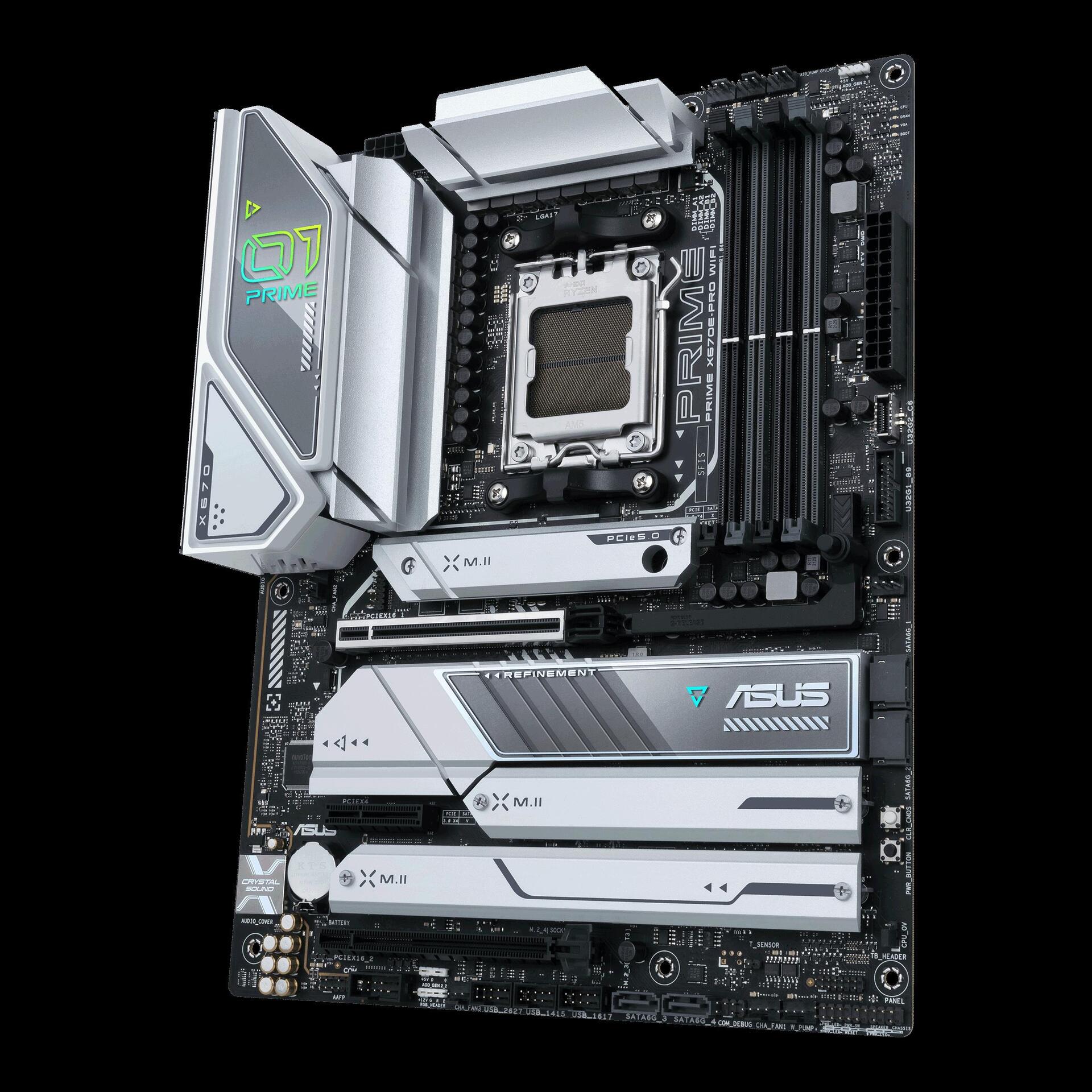Купить ASUS Prime X670E-PRO WIFI - Motherboard - ATX - Socket AM5 - AMD X670 Chipsatz - USB 3.2 Gen 1, USB 3.2 Gen 2, USB-C 3.2 Gen2, USB-C 3.2 Gen 2x2, USB-C 3.2 Gen 1 - 2.5 Gigabit LAN, Bluetooth, Wi-Fi - Onboard-Grafik (CPU (90MB1BL0-M0EAY0) в магазине wardena.ru