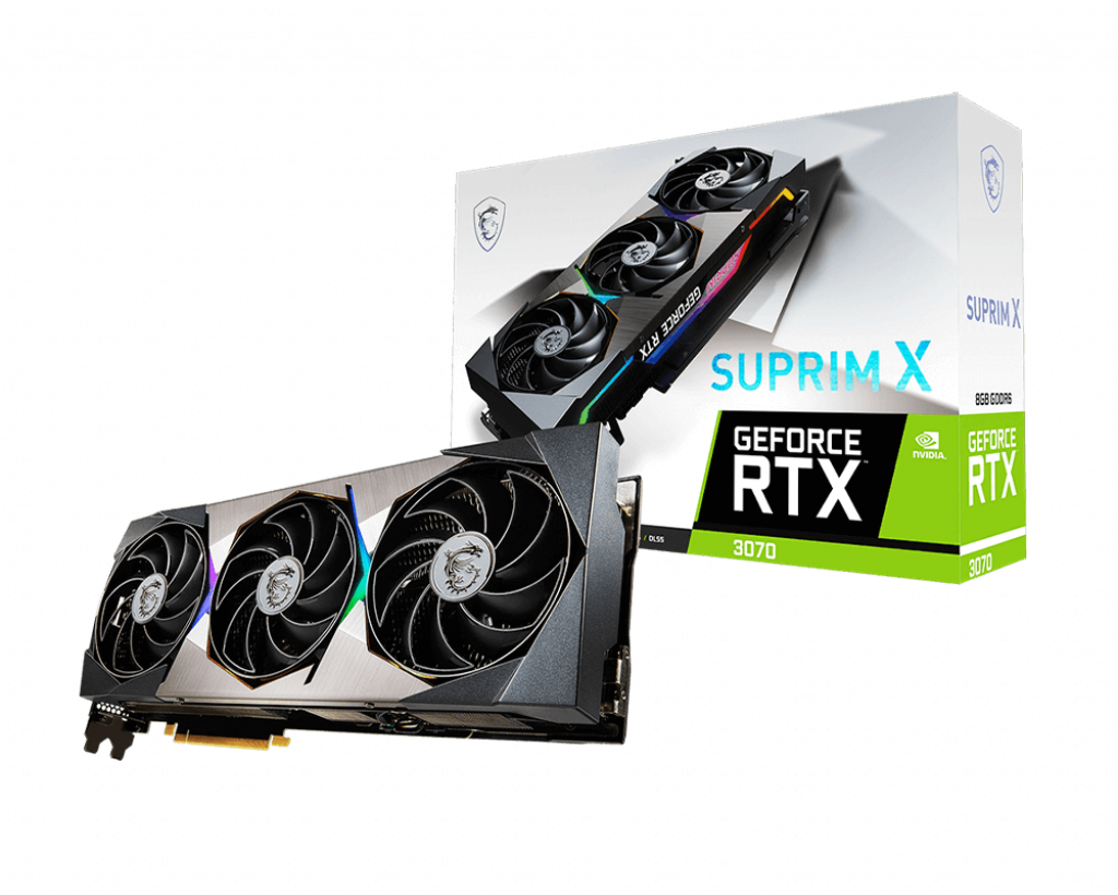 Купить MSI GeForce RTX 3070 SUPRIM X 8G LHR - Grafikkarten - GF RTX 3070 - 8 GB GDDR6 - PCIe 4.0 - HDMI, 3 x DisplayPort (V390-263R) в магазине wardena.ru