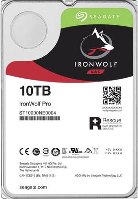 Купить SEAGATE Ironwolf PRO Enterprise NAS HDD 10TB 7200rpm 6Gb/s SATA 256MBcache 8,9cm 3.5" 24x7 für NAS und RAID Rackmount Systeme BLK (ST10000NE0004) в магазине wardena.ru