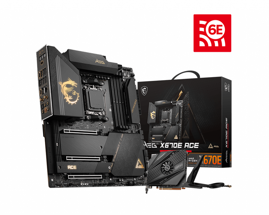 Купить MSI MEG X670E ACE - Motherboard - E-ATX - Socket AM5 - AMD X670 Chipsatz - USB 3,2 Gen 1, USB 3,2 Gen 2, USB-C Gen 2x2, USB-C 3,2 Gen2 - 10 Gigabit LAN, Wi-Fi 6, Bluetooth - Onboard-Grafik (CPU erforderlich) - HD Audio ( (7D69-005R) в магазине wardena.ru