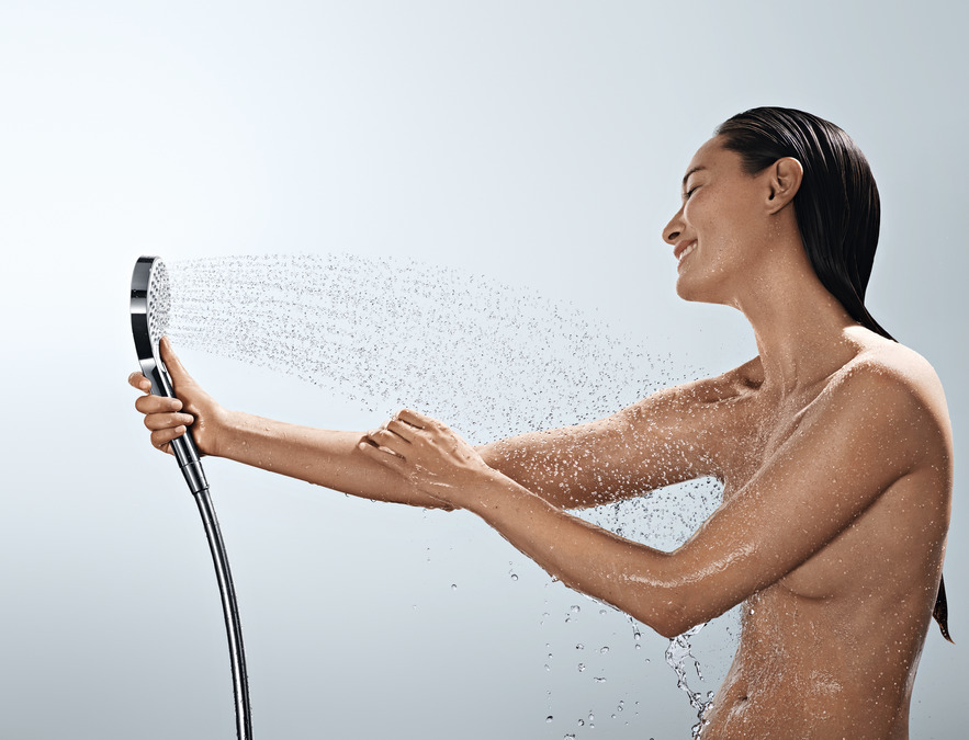 Купить Hansgrohe Croma Select S Ручной душ Multi EcoSmart 9 л/мин хром-белый матовый 26801400 в магазине wardena.ru