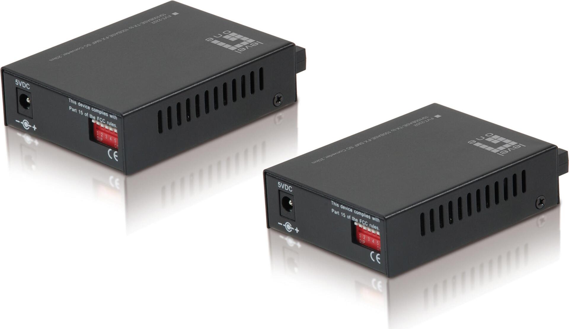 Купить LevelOne FVT-2202 - Medienkonverter - 100Mb LAN - 10Base-T, 100Base-FX, 100Base-TX - RJ-45 / SC Single-Modus - bis zu 20 km - 1550 nm / 1310 nm (Packung mit 2) в магазине wardena.ru