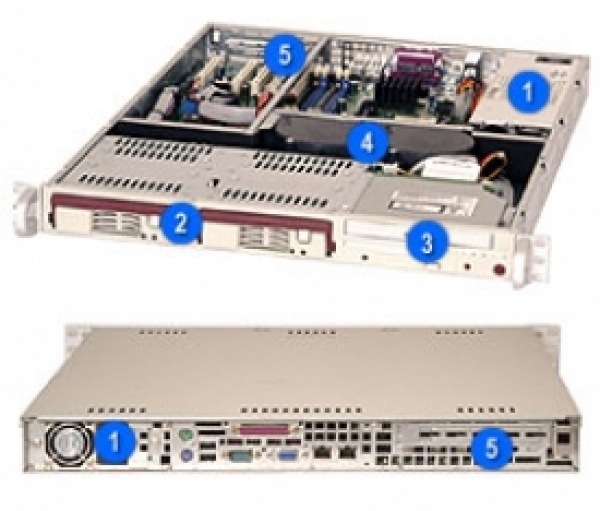 Купить Chassis Supermicro CSE-811T-260 1U 260W Hot-Swap 2xHDD SATA/SAS в магазине wardena.ru