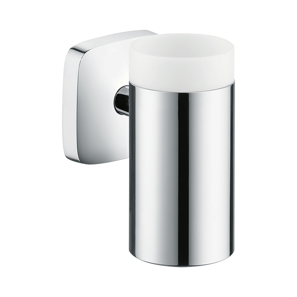 Купить Hansgrohe PuraVida стакан с держателем хром 41504000 в магазине wardena.ru