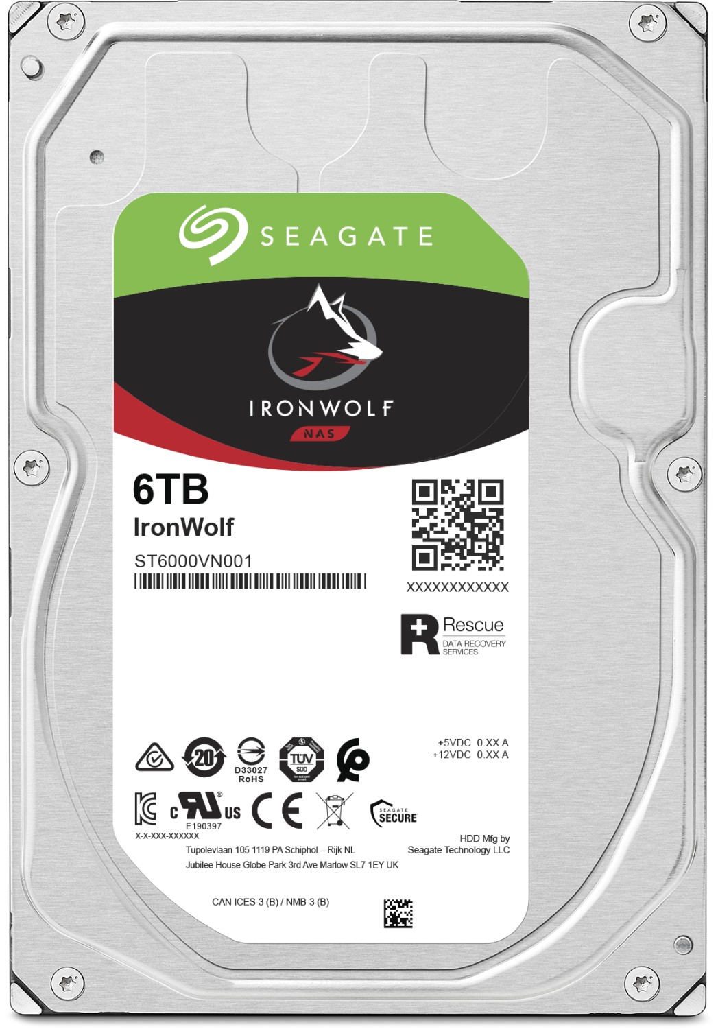 Купить Seagate IronWolf ST6000VN001 - Festplatte - 6TB - intern - 3.5" (8,9 cm) - SATA 6Gb/s - 5400 U/min - Puffer: 256MB (ST6000VN001) в магазине wardena.ru
