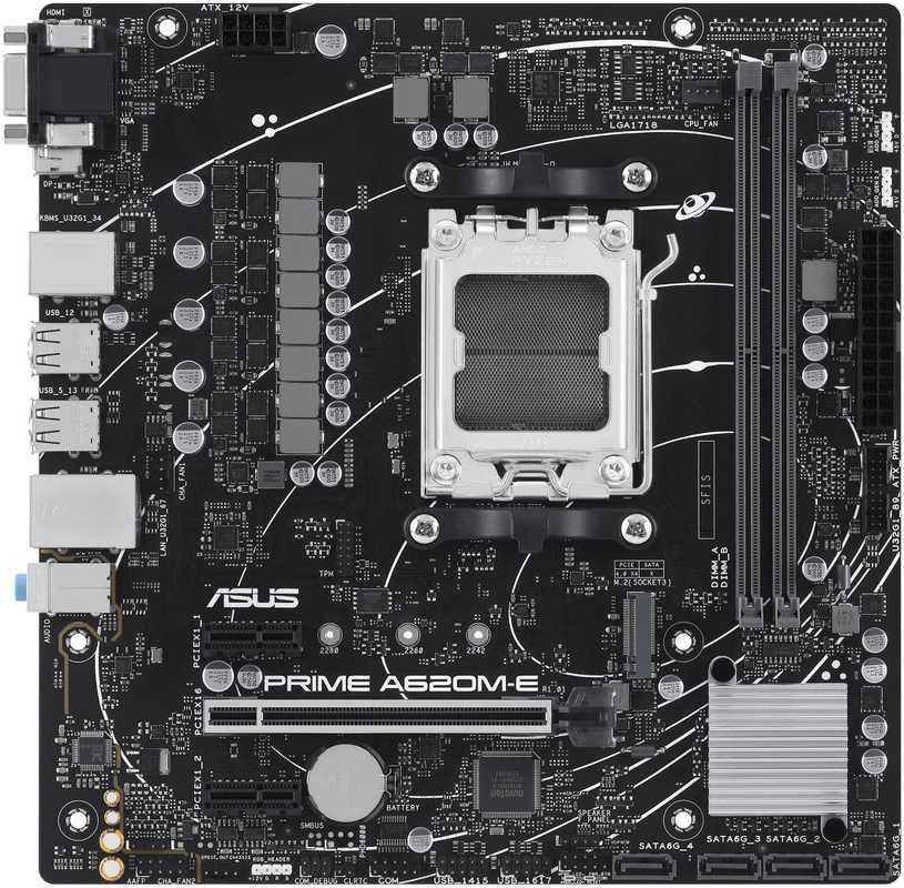 Купить ASUS Prime A620M-E - AMD - Buchse AM5 - AMD Ryzen 5 7th gen - AMD Ryzen 7 7th Gen - AMD Ryzen 9 7th Gen - Buchse AM5 - DDR5-SDRAM - 96 GB (90MB1F50-M0EAY0) в магазине wardena.ru