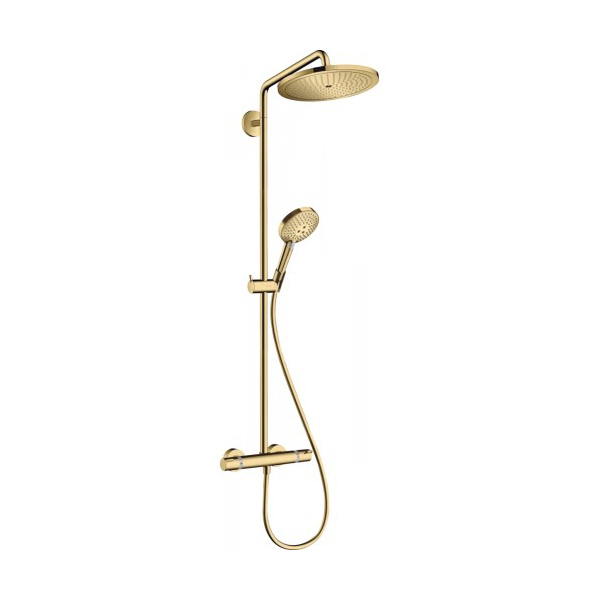 Купить Hansgrohe Croma Select S Showerpipe 280 1jet Душевой набор с термостатом бронза 26891140 в магазине wardena.ru