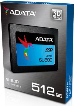 Купить ADATA Ultimate SU800 - SSD - 512GB - intern - 6,4 cm (2.5") - SATA 6Gb/s (ASU800SS-512GT-C) в магазине wardena.ru
