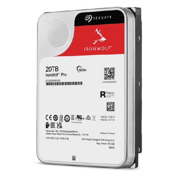 Купить Seagate IronWolf Pro ST20000NE000 - Festplatte - 20TB - intern - 3.5" (8,9 cm) - SATA 6Gb/s - 7200 U/min - Puffer: 256MB - mit 3 Jahre Seagate Rescue Datenwiederherstellung (ST20000NE000) в магазине wardena.ru