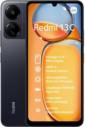 Купить Xiaomi MZB0FK0EU - Mobiltelefon - 128 GB - Schwarz - Xiaomi Redmi 13C  Prozessor Der MediaTek Helio G85 Prozessor ist ein Juwel der Leistung und Innovation. Seine kraftvolle Performance basiert auf einer 12-Nanometer-Pro в магазине wardena.ru