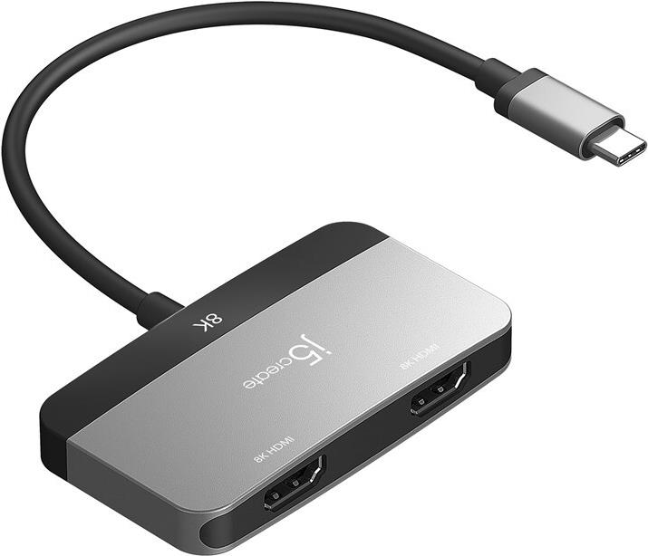 Купить J5CREATE 8K USB-C TO DUAL HDMI DISPLAY ADAPTER (JCA465-N) в магазине wardena.ru