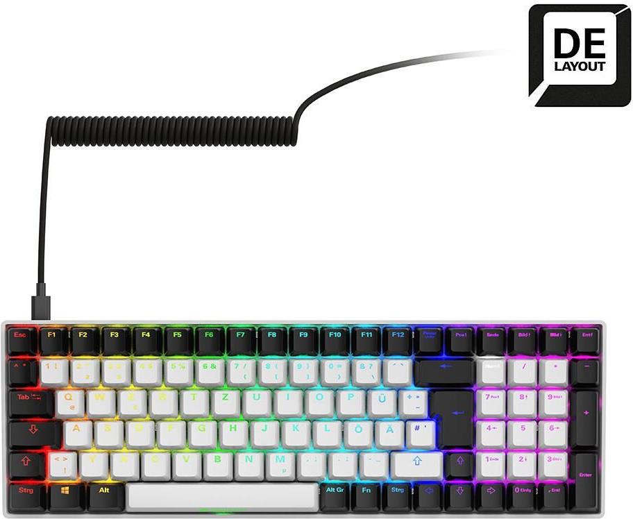Купить Sharkoon SKILLER SGK50 S2 weiss DE-Layout Gateron Brown - Tastatur (4044951040841) в магазине wardena.ru