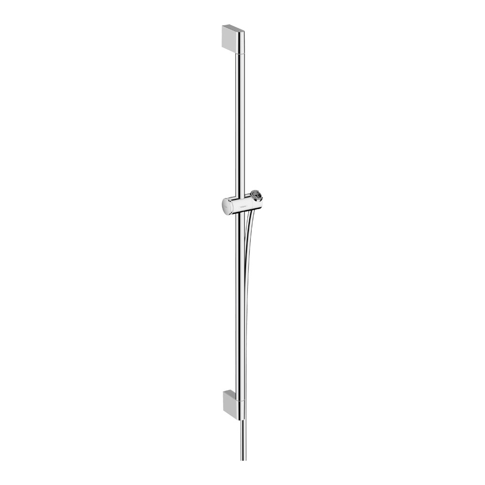 Купить Hansgrohe Unica Душевая штанга S Puro 90 см со слайдером с кнопкой и шлангом хром 24401000 в магазине wardena.ru