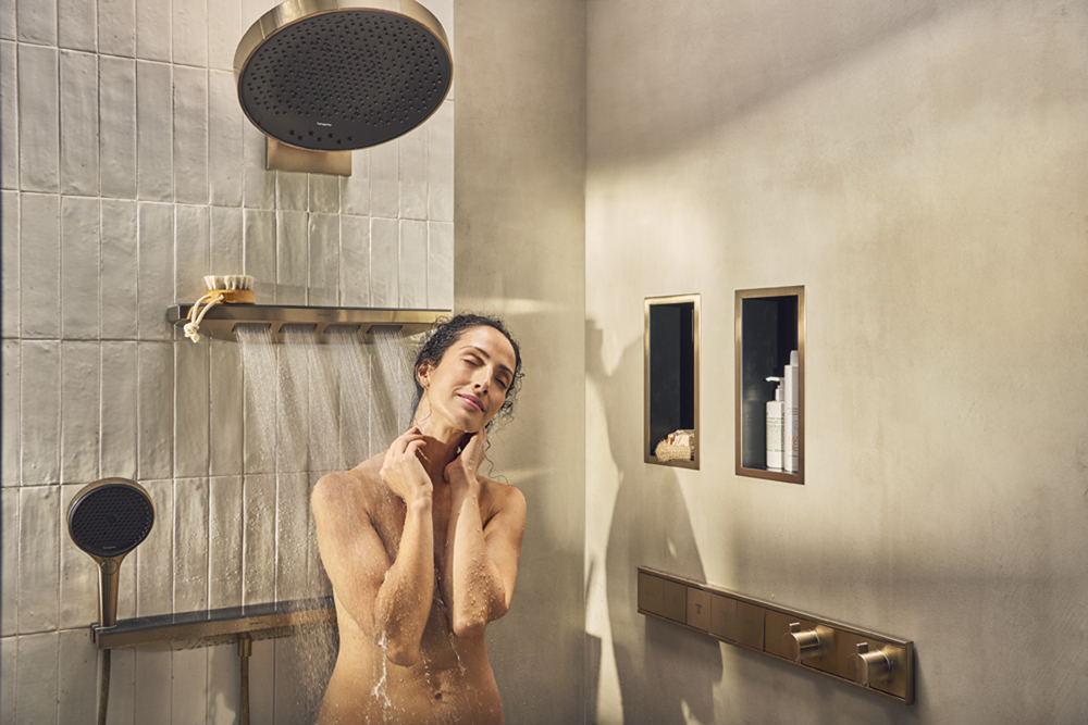 Купить Hansgrohe RainSelect Термостат для 5 потребителей скрытого монтажа бронза матовая 15384140 в магазине wardena.ru