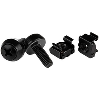 Купить StarTech.com M6 x 12mm - Screws and Cage Nuts - Schrauben für Rack - Schwarz (CABSCREWM62B) в магазине wardena.ru