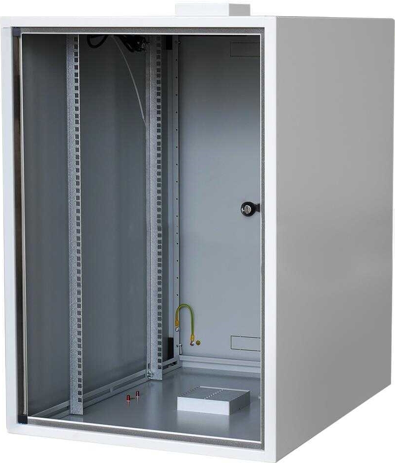 Купить RESISTER 19"-Schrank - erhöhter Staubschutz - 18 HE - Glastür - BxT 600x600mm - lichtgrau (RRSJ118) в магазине wardena.ru