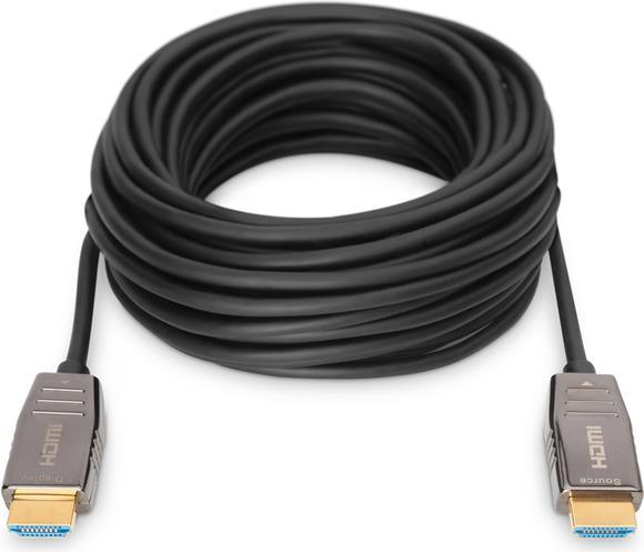 Купить DIGITUS AOC - HDMI mit Ethernetkabel - HDMI (S) bis HDMI (S) - 30 m - Geschützter Hybridkupfer/Faseroptik - Schwarz - HAOC-Kabel (Hybrid Active Optical Cable), Support von 8K 60 Hz (AK-330126-300-S) в магазине wardena.ru